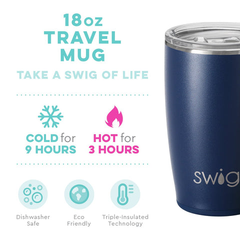 SWIG Life - 18oz Stainless Steel Insulated Mug - Matte Navy