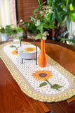 Tall Sunflowers Braided Table Runner-Lange General Store