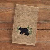 Tan Black Bear Bath Towels-Lange General Store