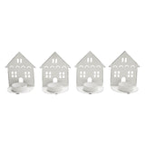 Tealight Holder House Antique White Set of 4-Lange General Store