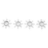 Tealight Holder Snowflake Antique White Set of 4-Lange General Store