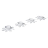 Tealight Holder Snowflake Antique White Set of 4-Lange General Store