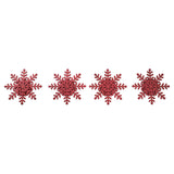 Tealight Holder Snowflake Barn Red Set of 4-Lange General Store