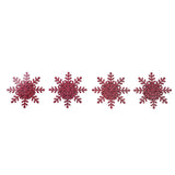 Tealight Holder Snowflake Burgundy Set of 4-Lange General Store