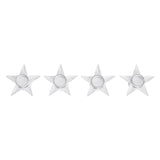 Tealight Holder Star Antique White Set of 4-Lange General Store