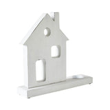 Tealight Holder Village House White-Lange General Store