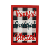 Thankful Grateful Blessed Christmas Gingham Wall Hanging Sign-Lange General Store