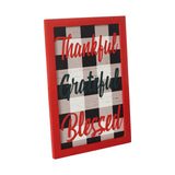 Thankful Grateful Blessed Christmas Gingham Wall Hanging Sign-Lange General Store