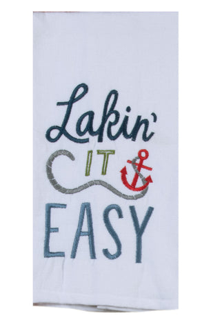 Tranquility Lake Lakin' It Easy Terry Towel-Lange General Store