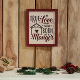 True Love Was Born In A Manger Framed Wall Hanging Sign-Lange General Store