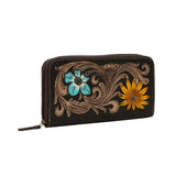 Valley Flowers Hand-Tooled Wallet-Lange General Store