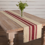 Vintage Burlap Red Stripe Table Runners-Lange General Store