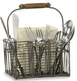 Vintage Wire Utensil & Napkin Caddy-Lange General Store