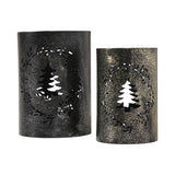 Votive Candle Holder Christmas Tree Wreath Set of 2-Lange General Store