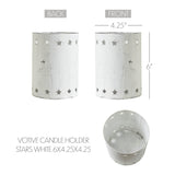 Votive Candle Holder Stars White-Lange General Store