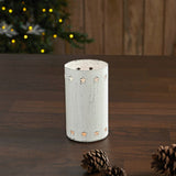 Votive Candle Holder Stars White-Lange General Store