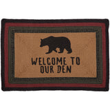 Wyatt Bear Welcome Braided Rectangle Rug-Lange General Store