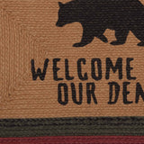 Wyatt Bear Welcome Braided Rectangle Rug-Lange General Store