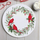 Winter Cardinal Braided Placemat-Lange General Store