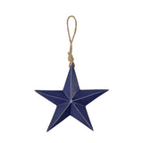 Wooden Star Ornament - Blue-Lange General Store