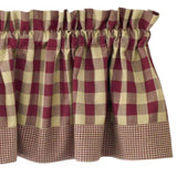 Yorktown Burgundy Valance-Lange General Store