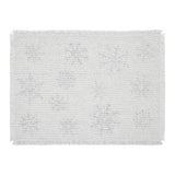 Yuletide Burlap Antique White Snowflake Placemat Set of 2-Lange General Store