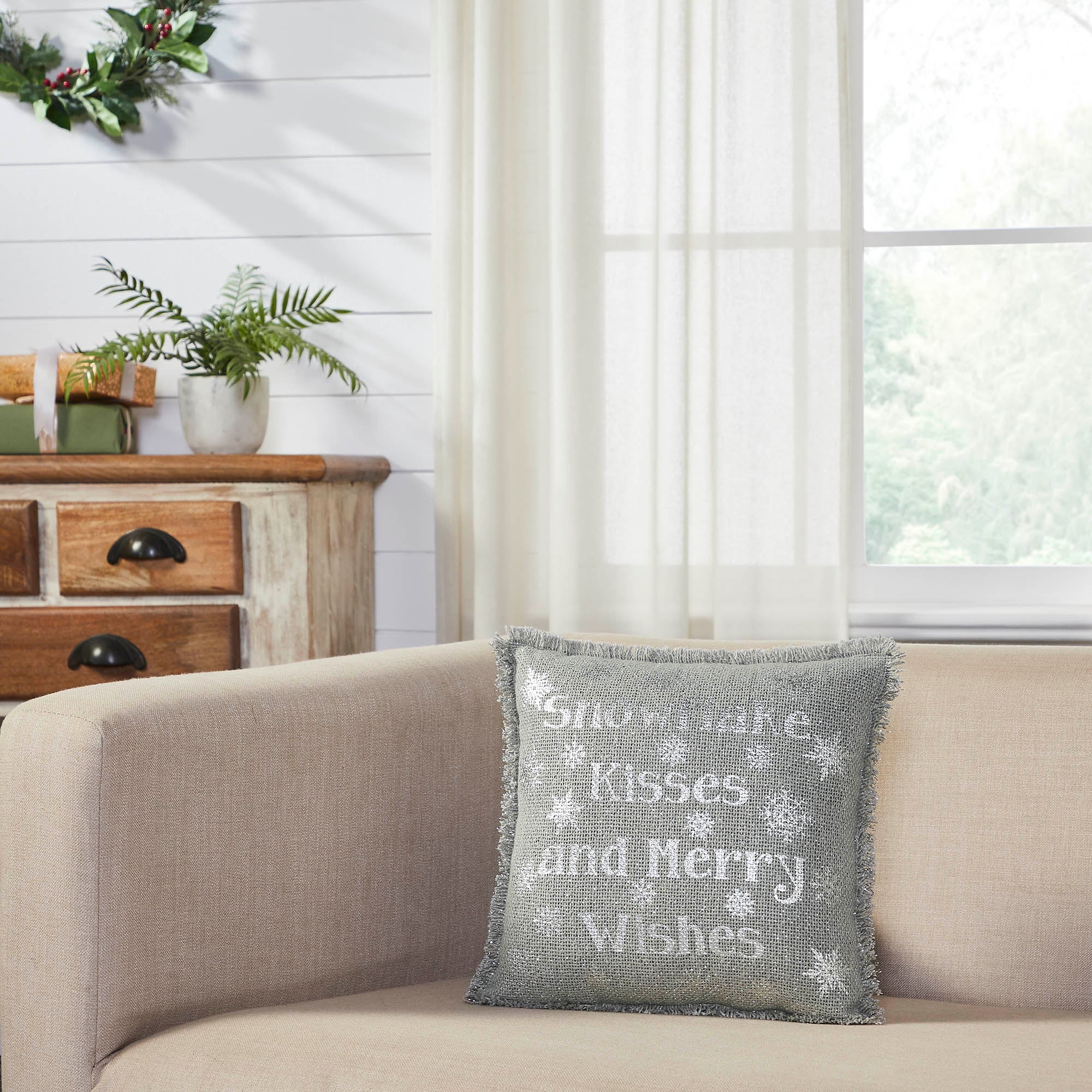 Grey discount christmas pillows