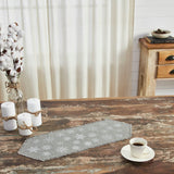 Yuletide Burlap Dove Grey Snowflake Table Runner - Lange General Store